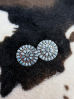 Sky Bloom Light Blue Stud Earrings