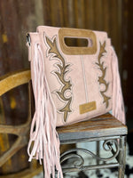 Blush Prairie Fringe Clutch