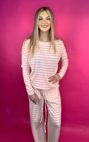 Always Home Stripe Lounge Set - Pink