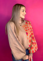 On My Own Leopard Colorblock Sweater