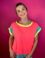 Jasmine Color Block Shoulder Top