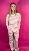 Always Home Stripe Lounge Set - Pink