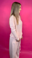 Always Home Stripe Lounge Set - Pink