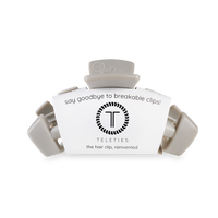 Classic Hair Clip | Med. | Silver Flames