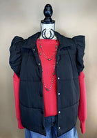 All About The Ruffle Puffer Vest