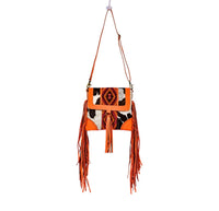 Tonga Ridge Canvas & Hairon Bag in Orange
