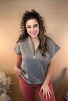 The Sutton Scuba Top - Cocoa