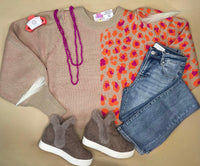 On My Own Leopard Colorblock Sweater