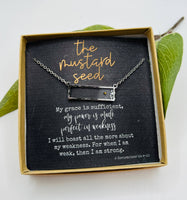Mustard Seed Necklace, Faith Gift, Encouragement Gift: Gold