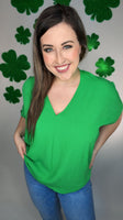 Evergreen V-neck Top