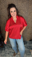 Polka Dot Charm - Red Top