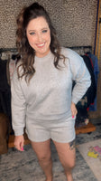 Slow Mornings Fleece Set- Heather Grey