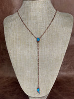 Turquoise Power Lariat Necklace