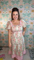 Blush Garden Midi Dress