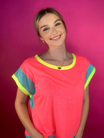 Jasmine Color Block Shoulder Top