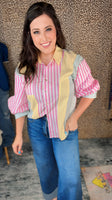 Pastel Pop Button Down Top