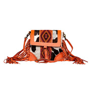 Tonga Ridge Canvas & Hairon Bag in Orange