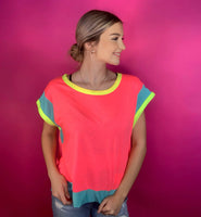 Jasmine Color Block Shoulder Top