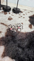 Pink Clover Bloom Earrings