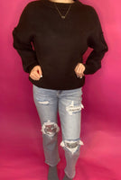 The Penelope Mid Rise Sequins Patched Pants