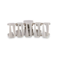 Classic Hair Clip | Med. | Silver Flames