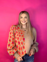 On My Own Leopard Colorblock Sweater