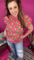 Electric Bloom Blouse