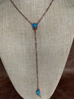 Turquoise Power Lariat Necklace