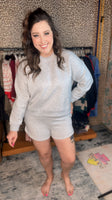 Slow Mornings Fleece Set- Heather Grey