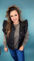 All About The Ruffle Puffer Vest