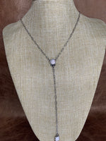 Cream Power Lariat Necklace