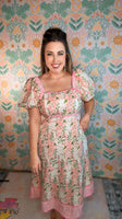 Blush Garden Midi Dress