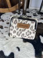 Leopard Kiss-Lock Wallet with Coin Pouch