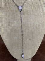 Cream Power Lariat Necklace