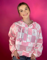 Coquette Checker Bow Windbreaker Jacket