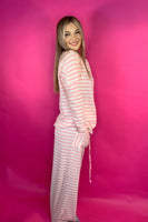 Always Home Stripe Lounge Set - Pink