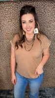 Halo Washed Top - Brown