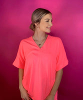 Neon Pink Roll With Me Top