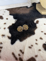 Prairie Bloom Light Brown Stud Earrings