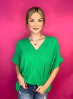 Evergreen V-neck Top