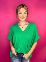 Evergreen V-neck Top