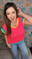 Jasmine Color Block Shoulder Top