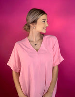 Light Pink Roll With Me Top