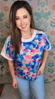 Blue Bloom Top