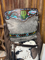 Crown Hand-Tooled Bag