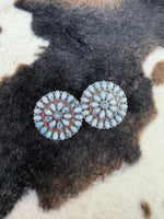 Sky Bloom Light Blue Stud Earrings