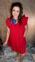 Ruby Breeze Ruffle Dress