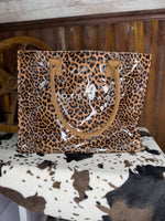 Oversized Leopard PVC Tote Bag
