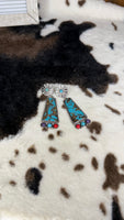 Painted Desert Turquoise Dangle Earrings