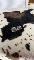 Sunburst Concho Stud Earrings